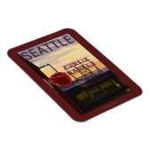 シアトルパイクプレイスマーケットサインアンドウォータービュー マグネット (右側)