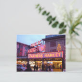 シアトルパイクプレースマーケットからのメリークリスマス シーズンポストカード (スタンド正面)