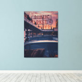 シアトルパイクマーケットセンターアットサンセット キャンバスプリント (インサイチュ (ウッドフロア))