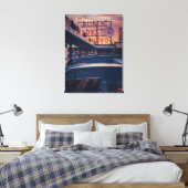 シアトルパイクマーケットセンターアットサンセット キャンバスプリント (インサイチュ (寝室))