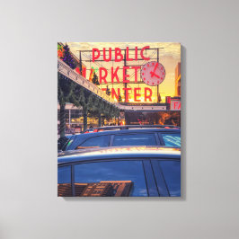 シアトルパイクマーケット キャンバスプリント
