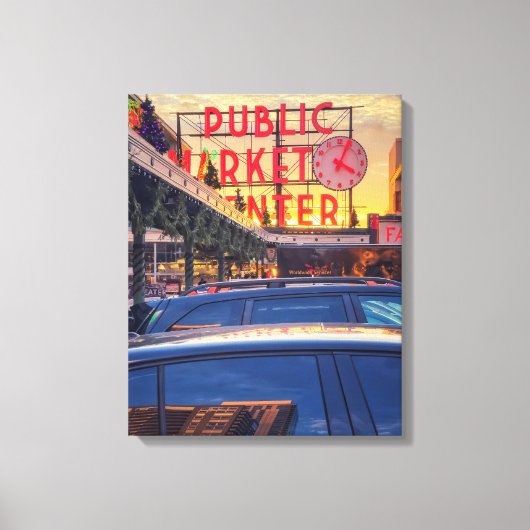 シアトルパイクマーケット キャンバスプリント (正面)
