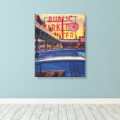 シアトルパイクマーケット キャンバスプリント (インサイチュ (ウッドフロア))