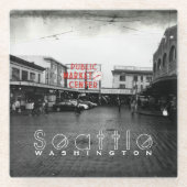 シアトルパブリックマーケットセンターコースター ガラスコースター (正面)