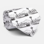 シアトルフェリー&スカイラインアートワシントン州 ネクタイ (ロール)