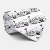 シアトルフェリー&スカイラインワシントン州ラインアート ネクタイ (ロール)