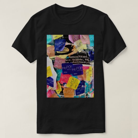 シアトルモポップミュージアムクラシックコラージュTシャツ Tシャツ (デザイン正面)