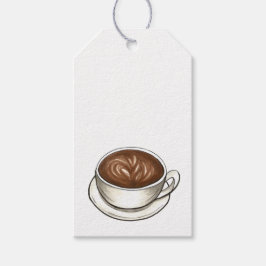 シアトルラテコーヒーカップラテカプチーノバリスタ ギフトタグ