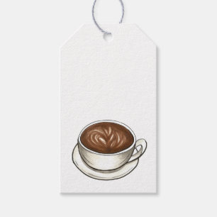 シアトルラテコーヒーカップラテカプチーノバリスタ ギフトタグ