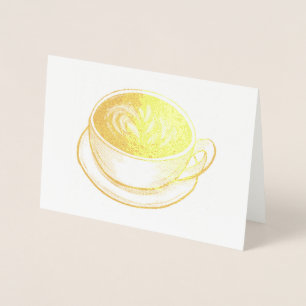 シアトルラテコーヒーショップカップオブコーヒーグルメ 箔カード