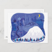 シアトルランドスケープwith山レイニエ ポストカード (正面/裏面)