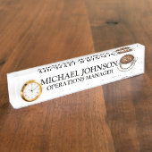 シアトルワシントンカップオブコーヒーラテバリスタ デスクネームプレート (側面)