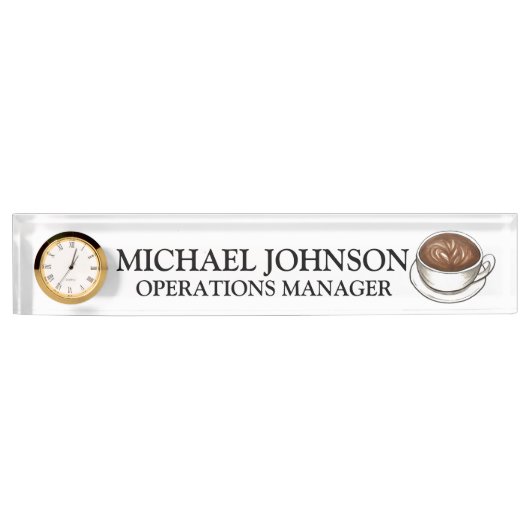 シアトルワシントンカップオブコーヒーラテバリスタ デスクネームプレート (正面)