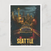 シアトルワシントンクラシックレトロヴィンテージトラベル ポストカード (正面)