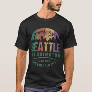 シアトルワシントンシティスカイライングランジワ Tシャツ