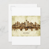 シアトルワシントンシティスケープ インビテーションポストカード (正面/裏面)