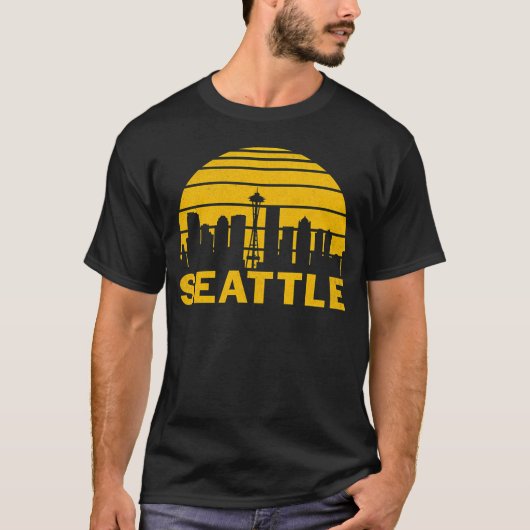 シアトルワシントンシティスケープ Tシャツ (正面)