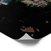 シアトルワシントンスカイラインアットサンセット文字シアトル ポスター (角)