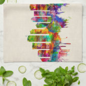 シアトルワシントンスカイライン キッチンタオル (折り畳み)