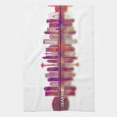 シアトルワシントンスカイライン キッチンタオル (縦)