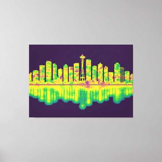 シアトルワシントンスカイライン キャンバスプリント (正面)