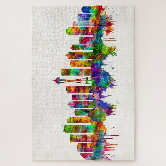 シアトルワシントンスカイライン ジグソーパズル (縦)