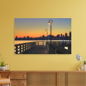 シアトルワシントンダウンタウンスカイライン キャンバスプリント (インサイチュ (リビング))
