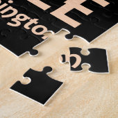 シアトルワシントンレトロ旅行ポスター ジグソーパズル (側面)