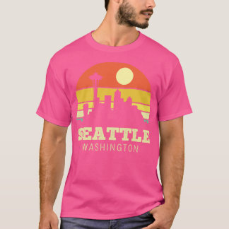 シアトルワシントンヴィンテージサンセット Tシャツ