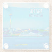 シアトルワシントンヴィンテージトラベル ガラスコースター (裏面)