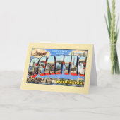 シアトルワシントン州からのヴィンテージの挨拶 カード (正面)