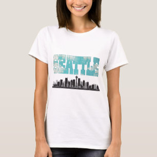 シアトルワシントン州のスカイライン Tシャツ