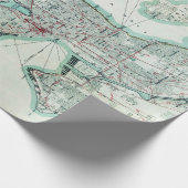 シアトルワシントン州のヴィンテージの地図 ラッピングペーパー (角)