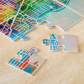 シアトルワシントン州の通り都市地図 ジグソーパズル (側面)