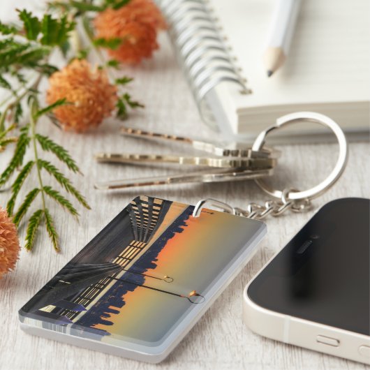 シアトルワシントン州の都心のスカイライン キーホルダー (正面右)