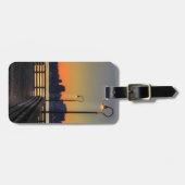 シアトルワシントン州の都心のスカイライン ラゲッジタグ (正面横)