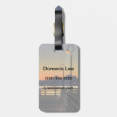 シアトルワシントン州の都心のスカイライン ラゲッジタグ (裏面縦)