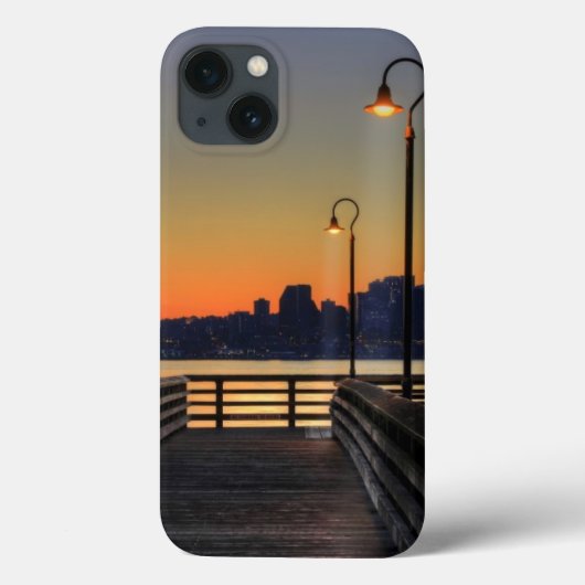 シアトルワシントン州の都心のスカイライン Case-Mate iPhoneケース (裏面)