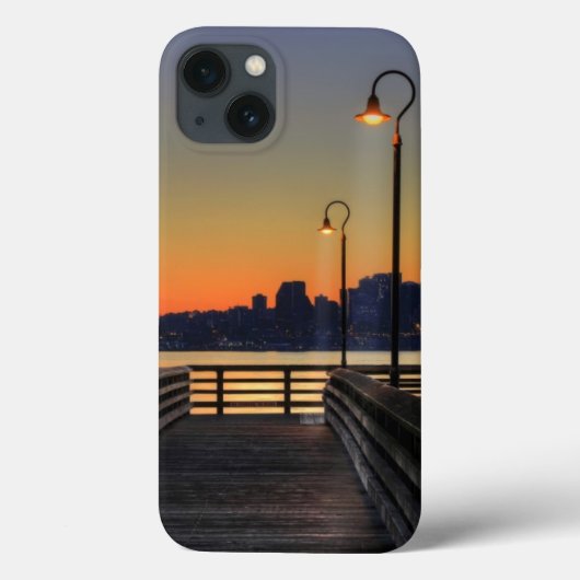 シアトルワシントン州の都心のスカイライン Case-Mate iPhoneケース (裏面)