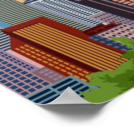 シアトルワシントン州統一された州旅行 ポスター (角)