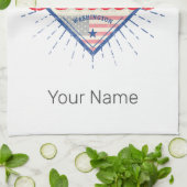 シアトルワシントン統一された州シティスカイラインUSA キッチンタオル (折り畳み)