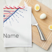 シアトルワシントン統一された州シティスカイラインUSA キッチンタオル (四つ折り)