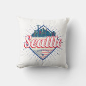 シアトルワシントン統一された州シティスカイラインUSA クッション (正面)