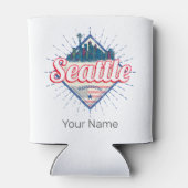 シアトルワシントン統一された州シティスカイラインUSA 缶クーラー (裏面)