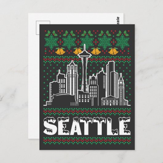 シアトルワシントン醜いクリスマス ポストカード (正面/裏面)