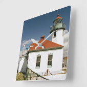 シアトルワシントンAlkiポイントライトハウスホテル スクエア壁時計 (傾斜)