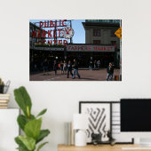 シアトルワシントンPike Place Market ポスター (ホームオフィス)