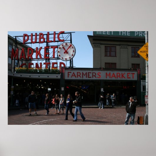 シアトルワシントンPike Place Market ポスター (正面)
