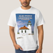 シアトルワシントンTシャツAlki Point Light house Tシャツ (正面)