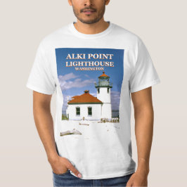 シアトルワシントンTシャツAlki Point Light house Tシャツ